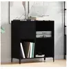 Image de Armoire enregistreuse Chêne Noir 84,5x38x89 cm Bois d ingénierie