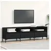 Image de Meuble TV Noir Chêne 150x30x44,5 cm Bois d ingénierie