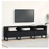 Image de Meuble TV Noir Chêne 150x30x44,5 cm Bois d ingénierie