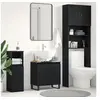 Image de Meuble sous lavabo Noir Chêne 58x33x60 cm Bois d ingénierie