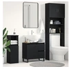 Image de Meuble sous lavabo Noir Chêne 65x33x60 cm Bois d ingénierie