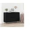 Image de Buffet Noir Chêne 101,5x35x70 cm Bois d ingénierie