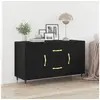 Image de Buffet Chêne Noir 100x36x60 cm Bois d ingénierie