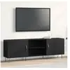 Image de Meuble TV Noir Chêne 150x30x50 cm Bois d ingénierie