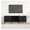 Image de Meuble TV Noir Chêne 150x30x50 cm Bois d ingénierie