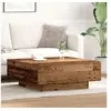 Image de Table basse en vieux bois 80x80x31 cm en bois d ingénierie