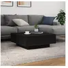 Image de Table basse avec lumières LED Chêne noir 80x80x31 cm