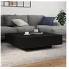 Image de Table basse avec lumières LED Chêne noir 100x100x31 cm