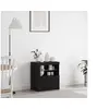 Image de Buffet avec lumières LED Noir Chêne 60,5x37x67 cm