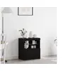 Image de Buffet avec lumières LED Chêne noir 60x37x67 cm