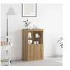 Image de Buffet avec lumières LED Chêne Artisan 60x37x100 cm