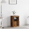 Image de Buffet avec lumières LED bois ancien 41x37x67 cm