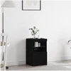 Image de Buffet avec éclairage LED Chêne noir 41x37x67 cm