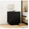 Image de Tables de chevet avec lumières LED 2 pcs Chêne noir 45x40x55 cm
