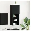 Image de Meuble TV avec éclairage LED Chêne noir 40,5x30x102 cm