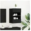 Image de Meuble TV LED Chêne Noir 40x30x60,5cm en Bois d ingénierie