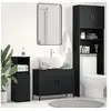 Image de Meuble sous lavabo Noir Chêne 80x30x60 cm Bois d ingénierie