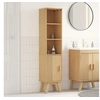 Image de Cabinet de salle de bain Marron 35x30x159 cm en bois de pin massif