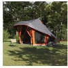 Image de Tente familiale Tipi en gris et orange pour 10 personnes Imperméable