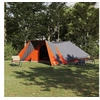 Image de Tente familiaux grise et orange, imperméable pour 12 personnes