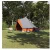 Image de Tente familiale tipi grise et orange pour 8 personnes imperméable