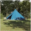 Image de Tente Familiale Tipi Bleue Imperméable pour 12 Personnes