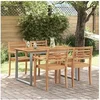 Image de Table de jardin Gris 140x80x75 cm Acier et Bois d acacia solide