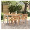 Image de Table de repas d extérieur Grise 180x90x75 cm Acier et Bois massif Acacia