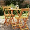 Image de Table de jardin pliante Carrée 60x60x72 cm Bois massif Acacia