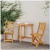 Image de Lot de 2 chaise en acacia pliable H. 85 cm exterieur marron