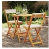 Image de Ensemble Bistro Pliable 3 Pièces avec Coussins en Bois d'Acacia Solide 4105501