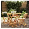 Image de Ensemble Bistro Pliable 5 Pièces avec Coussins en Bois Massif d'Acacia 4105504