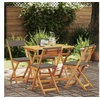 Image de Ensemble Bistro Pliable 5 Pièces avec Coussins en Bois Massif d'Acacia 4105505