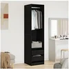 Image de Armoire en chêne noir 50x50x200 cm en bois d ingénierie