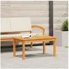 Image de Table basse 75x40x38 cm en bois massif d acacia