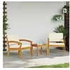 Image de Lot de 2 chaise en bois massif non pliable H. 72.5 cm exterieur