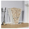 Image de Portant de bois chauffage blanc 69,5x35x81 cm