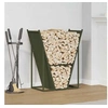 Image de Portant de bois chauffage vert olive 69,5x35x81 cm