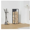 Image de Portant de bois chauffage anthracite 25x25x80 cm