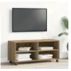 Image de Meuble TV en chêne artisan 90x35x35 cm en bois d ingénierie