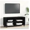 Image de Meuble TV Noir 90x35x35 cm en bois d ingénierie