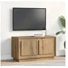 Image de Meuble TV en chêne artisanal 80x35x45 cm en bois d ingénierie