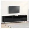 Image de Meuble TV Noir 150x30x44,5 cm en bois d ingénierie