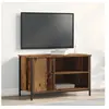 Image de Meuble TV en bois ancien 80x40x50 cm en bois aggloméré et acier