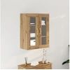 Image de Placard mural avec portes en verre Chêne artisan 69,5x34x90 cm