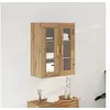 Image de Armoire murale avec portes en verre Chêne artisan 69,5x34x90 cm