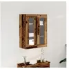 Image de Cabinet Murale avec Portes en Verre Bois Ancien 69.5x34x90 cm