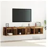 Image de Meubles TV avec lumières LED 2 pcs Bois ancien 80x30x30 cm