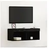 Image de Buffet TV avec éclairage LED Chêne noir 80x30x30 cm