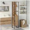 Image de Armoire de salle de bain chêne artisanal 33 x 33 x 185,5 cm